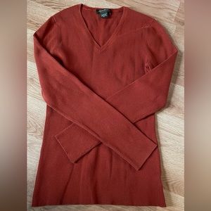 Eddie Bauer Rust Ribbed Womens Top